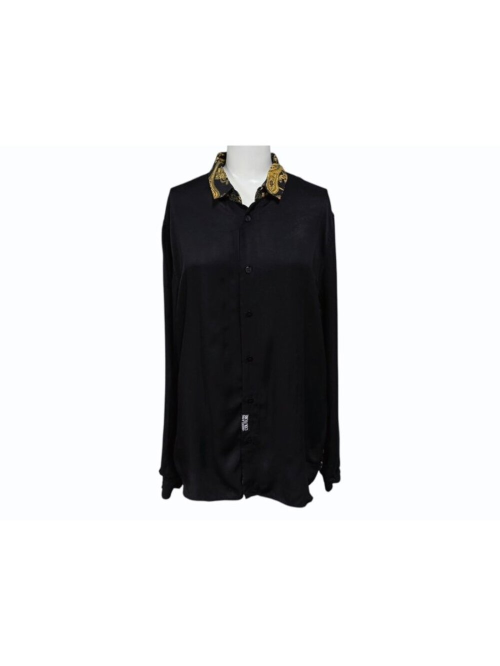 Versace Jeans Couture Long Sleeve Shirt 9 Black Yellow XS